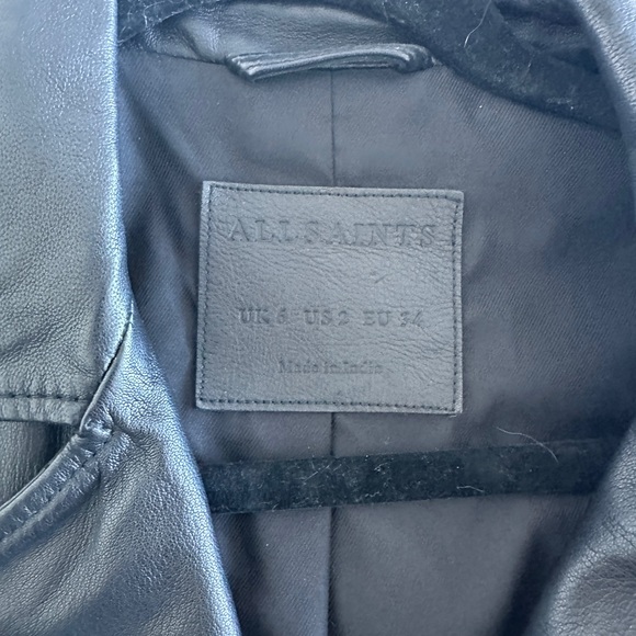 All saints leather jacket - Picture 3 of 3
